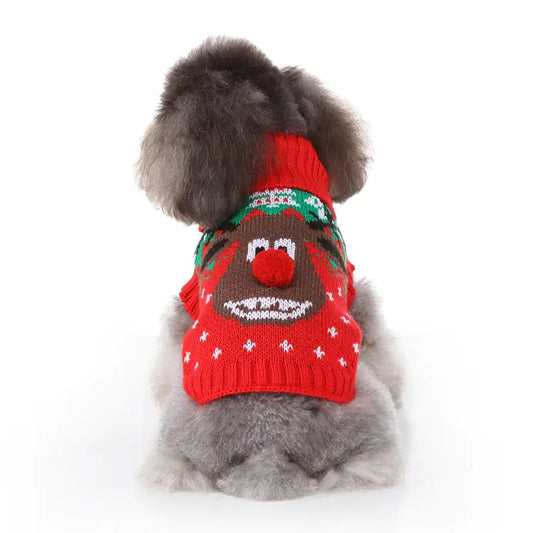 Winter Dog Skull Sweater for Christmas Wear