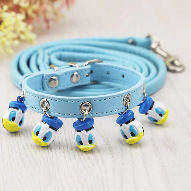 Dog and Cat Collars with Bell and Leash for Pets